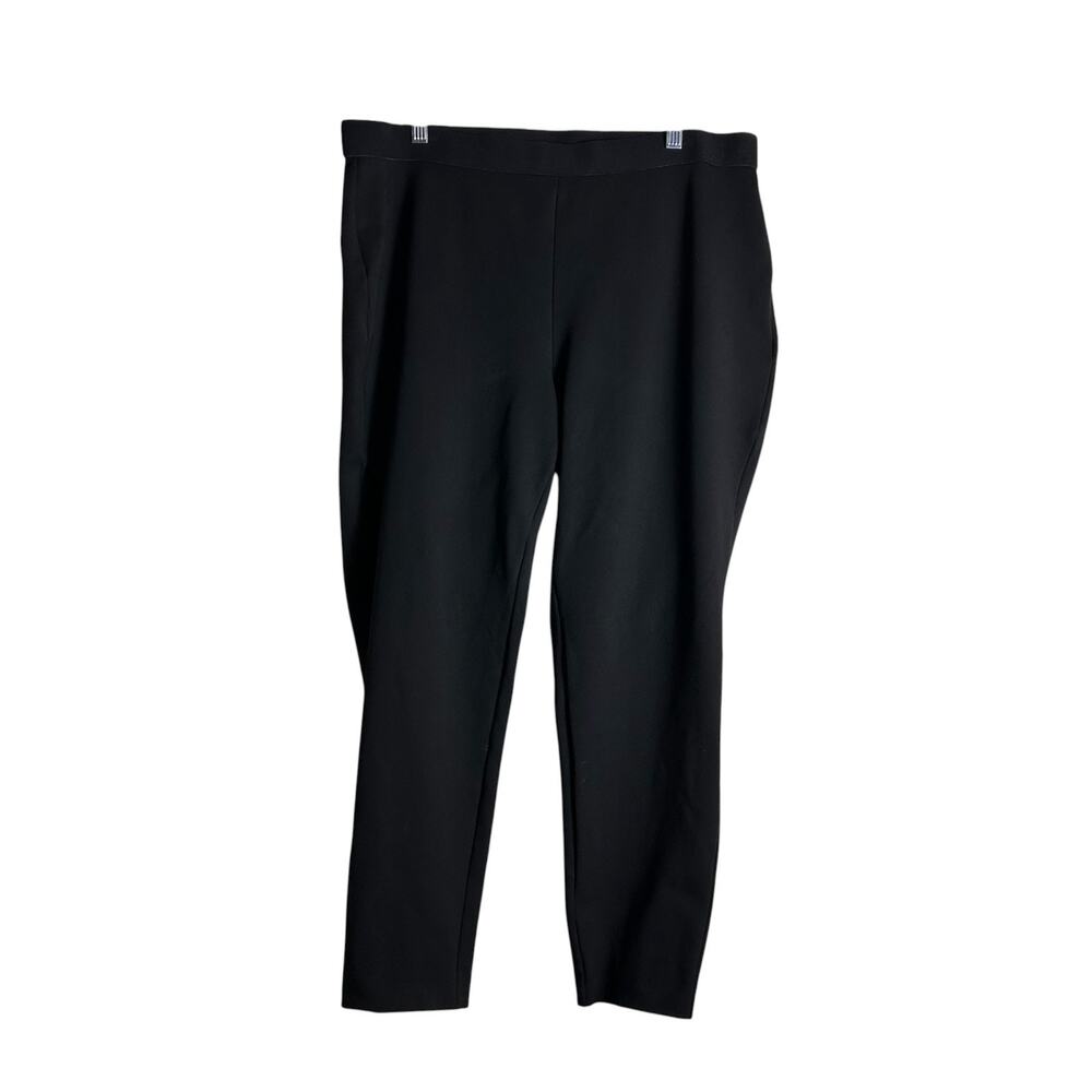 Talbots Size 18W Soho Ankle Pants Size Black Women's Pull On